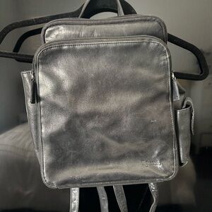 Black Leather Backpack